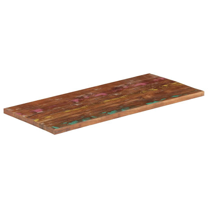 Table Top 60x60x3.8 cm Square Solid Wood Reclaimed Thickness 38 mm Reclaimed wood(multicolour) 100 cm