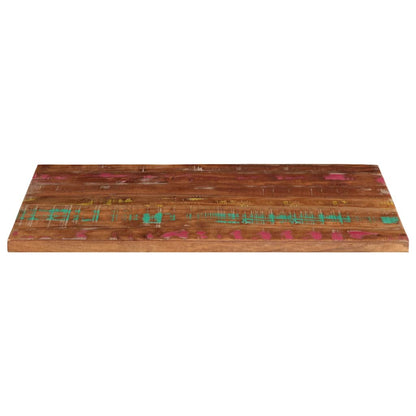 Table Top 60x60x3.8 cm Square Solid Wood Reclaimed Thickness 38 mm Reclaimed wood(multicolour) 100 cm