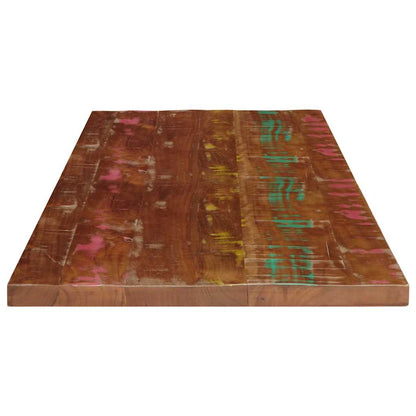 Table Top 60x60x3.8 cm Square Solid Wood Reclaimed Thickness 38 mm Reclaimed wood(multicolour) 100 cm