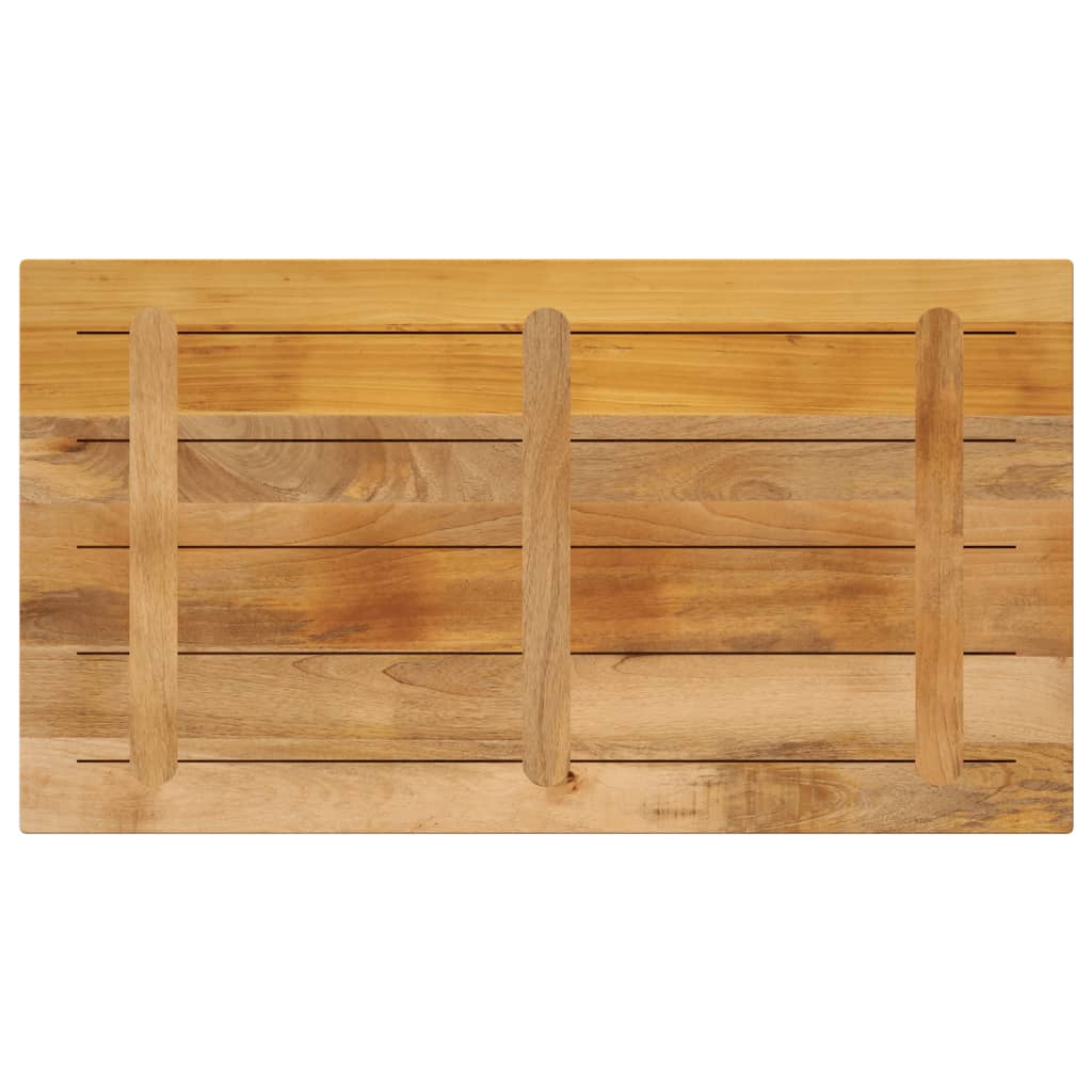 Table Top 50x50x2.5 cm Square Solid Wood Rough Mango Thickness 25 mm Rough Mango wood(natural) 120 cm