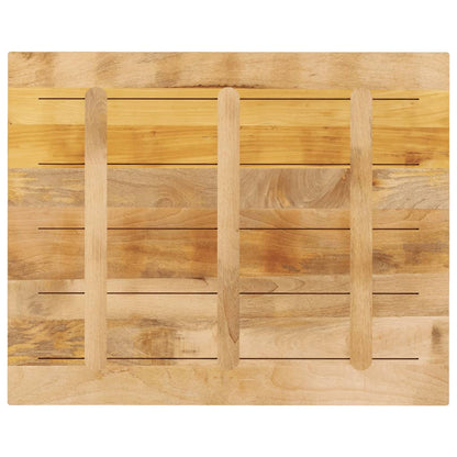 Table Top 80x80x2.5 cm Square Solid Wood Rough Mango Thickness 25 mm Rough Mango wood(natural) 90 cm