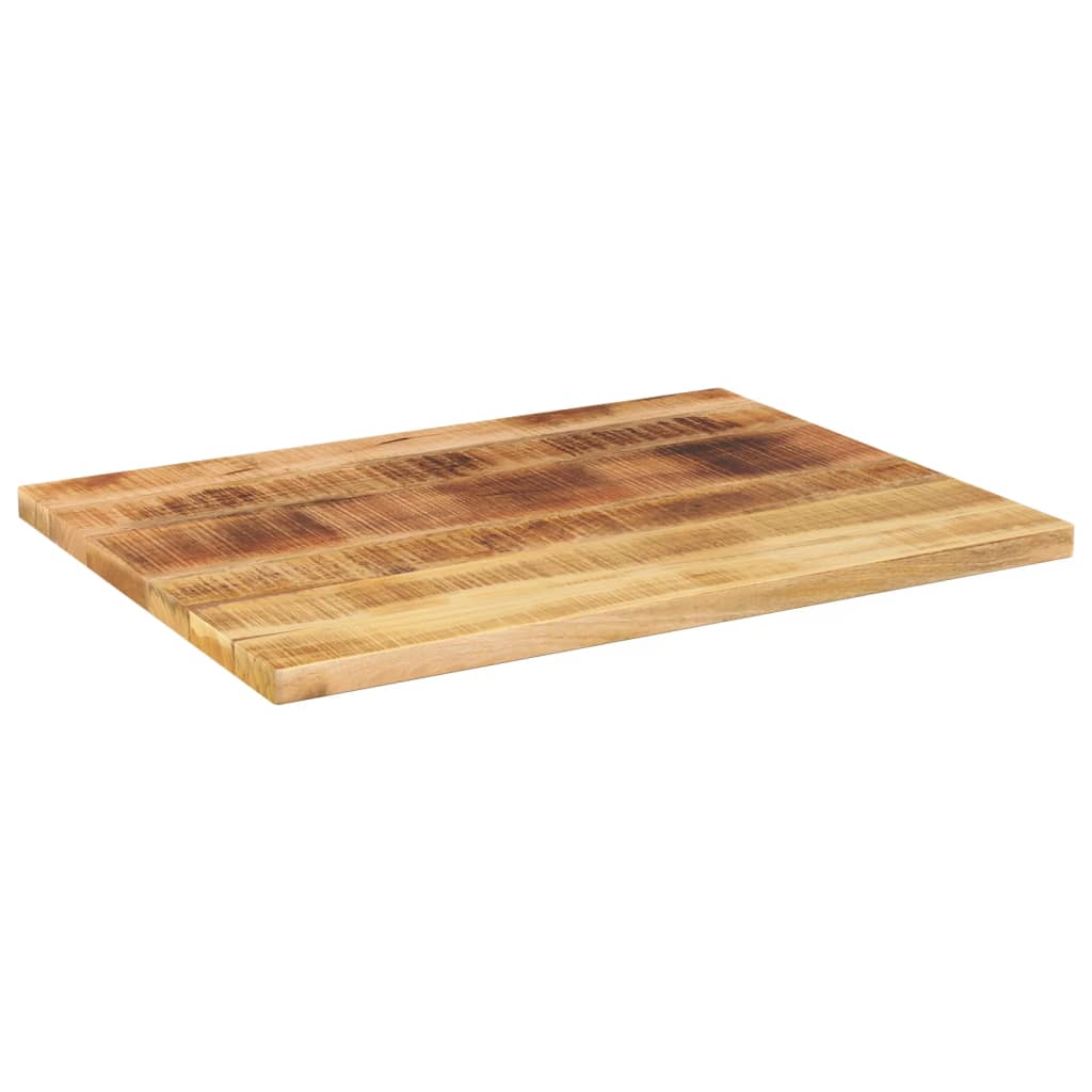 Table Top 50x50x3.8 cm Square Solid Wood Rough Mango Thickness 38 mm Rough Mango wood(natural) 90 cm