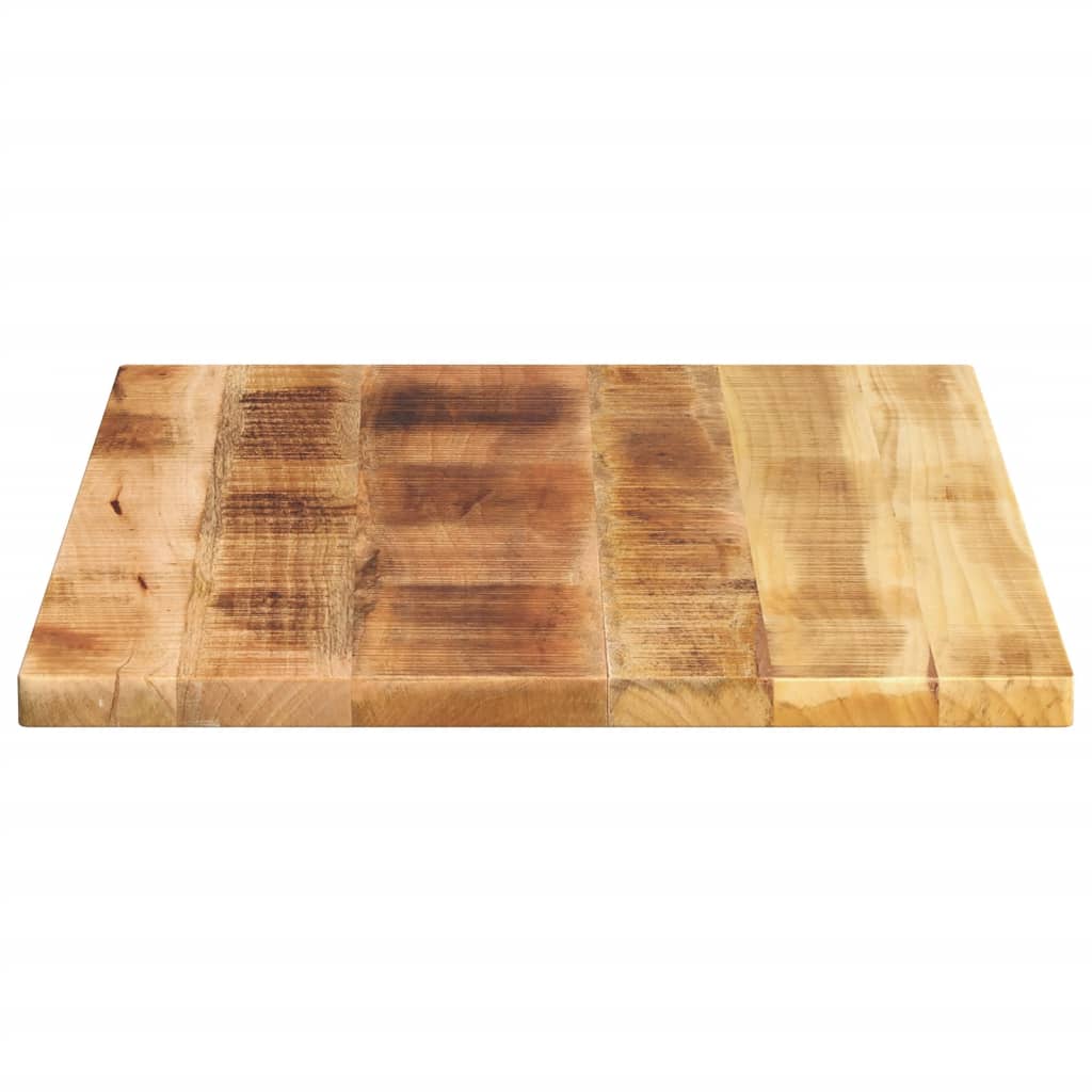 Table Top 70x70x3.8 cm Square Solid Wood Rough Mango Thickness 38 mm Rough Mango wood(natural) 80 cm