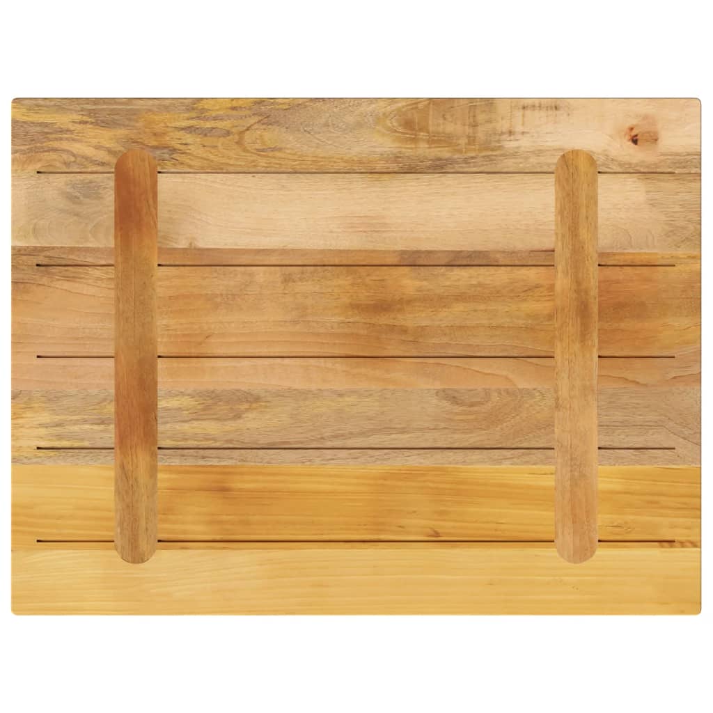 Table Top 70x70x3.8 cm Square Solid Wood Rough Mango Thickness 38 mm Rough Mango wood(natural) 80 cm