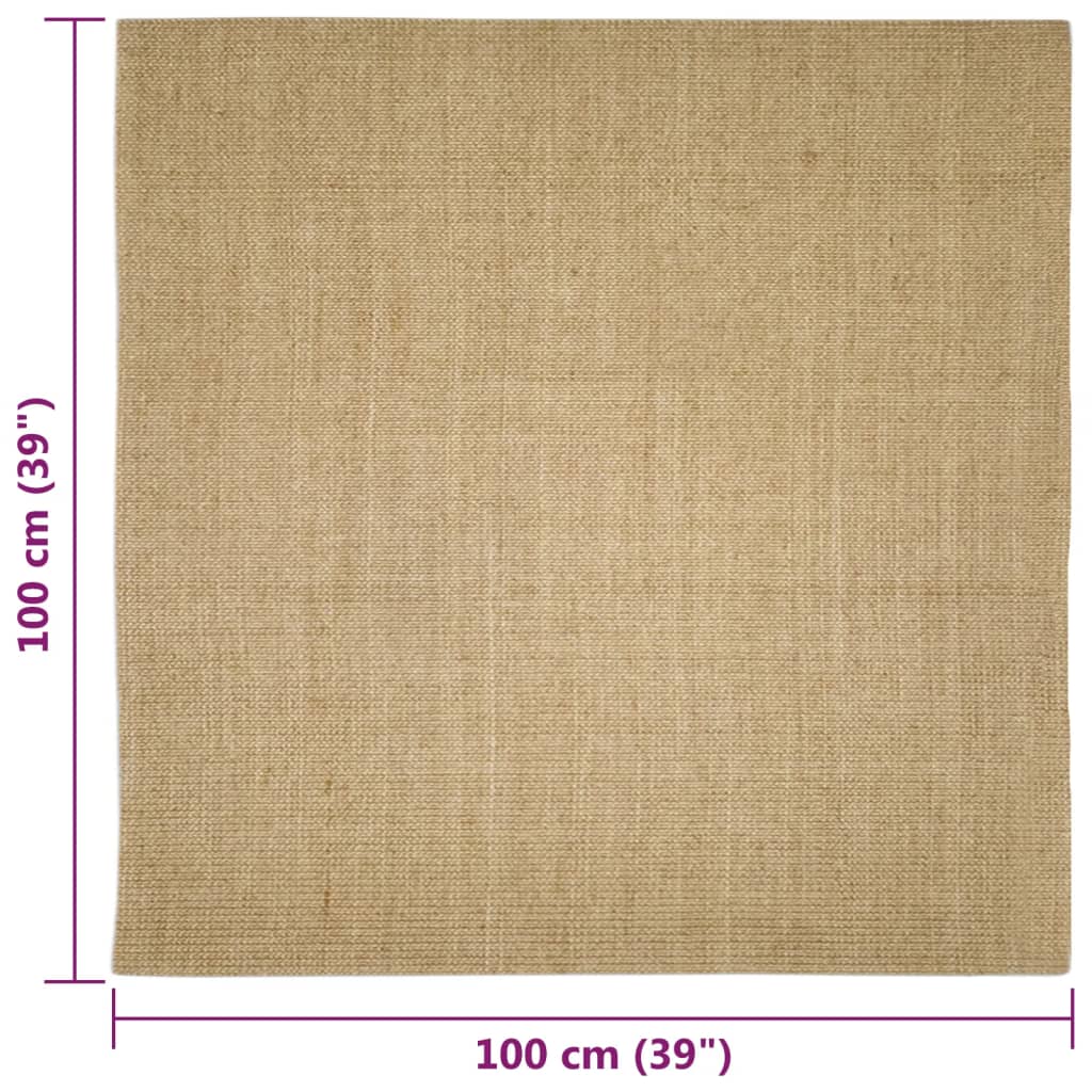Sisal Rug for Scratching Post Width 100 cm 100 cm
