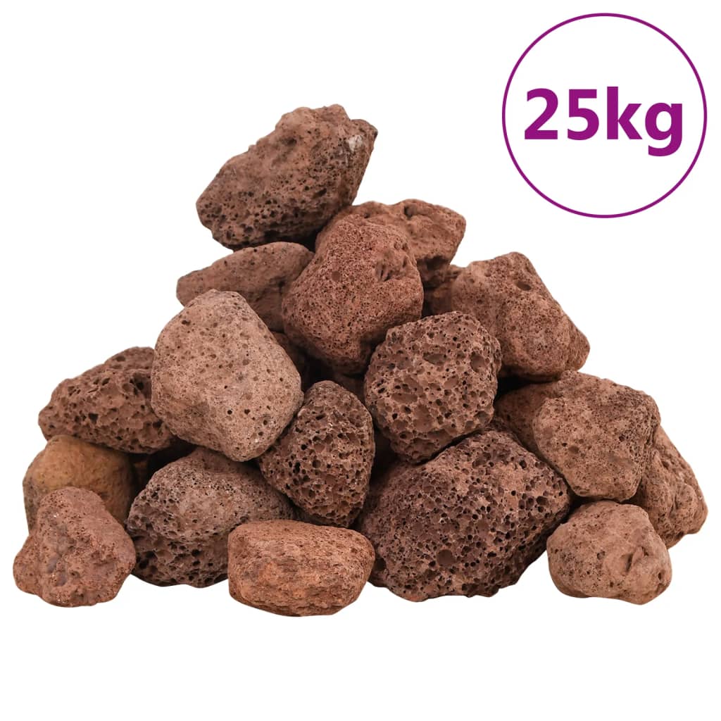 Volcanic Rocks 10 kg 5-8 Red 3-5 cm (25 kg)