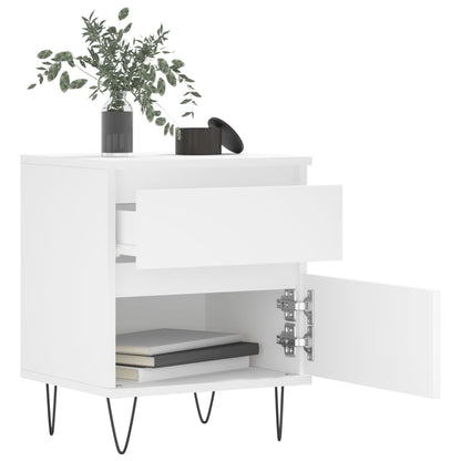 Bedside Cabinets 40x35x50 cm Engineered Wood White