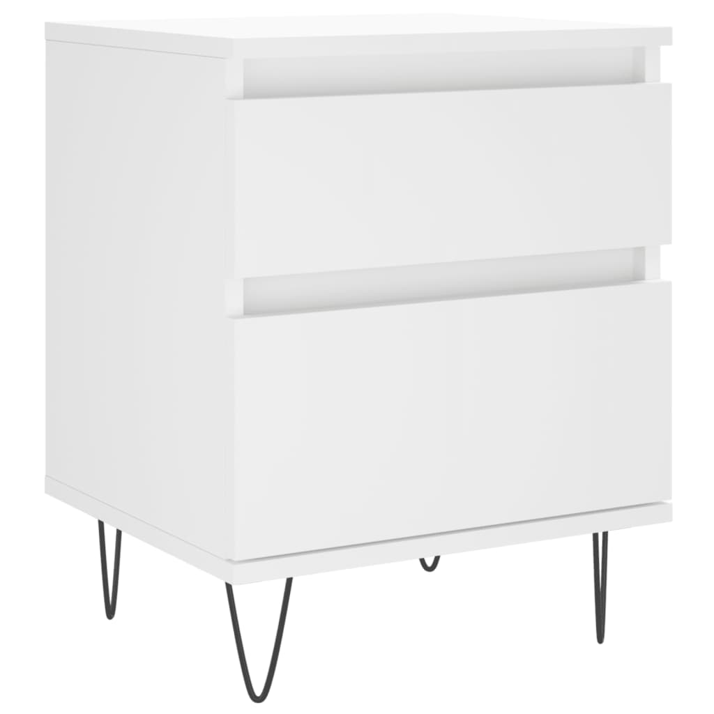 Bedside Cabinets 40x35x50 cm Engineered Wood White