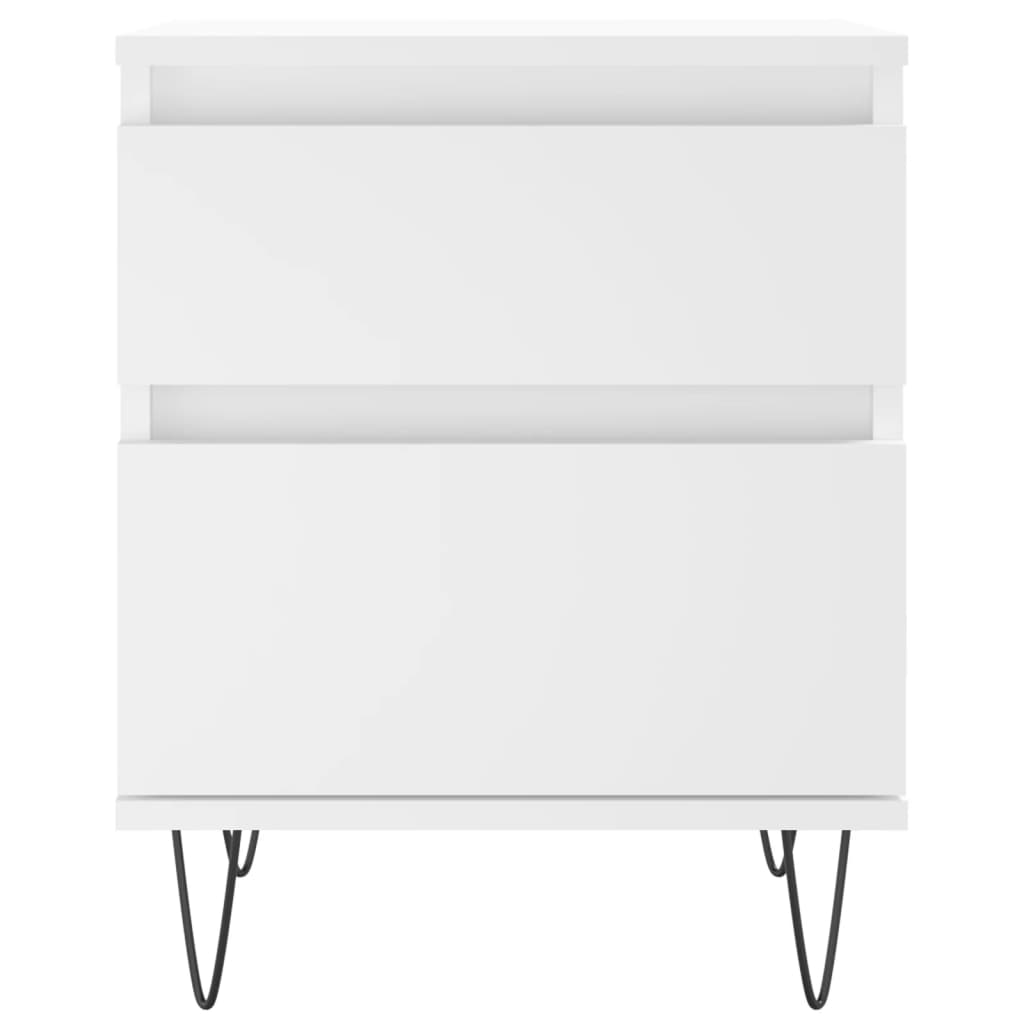 Bedside Cabinets 40x35x50 cm Engineered Wood White