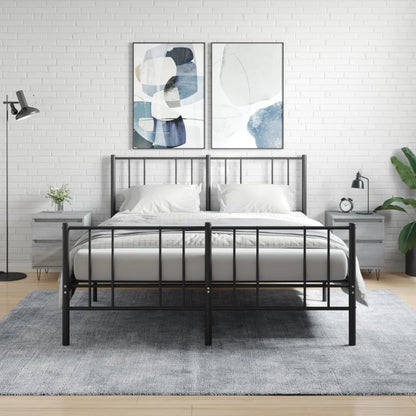 Bedside Cabinets 40x35x50 cm Engineered Wood Grey sonoma