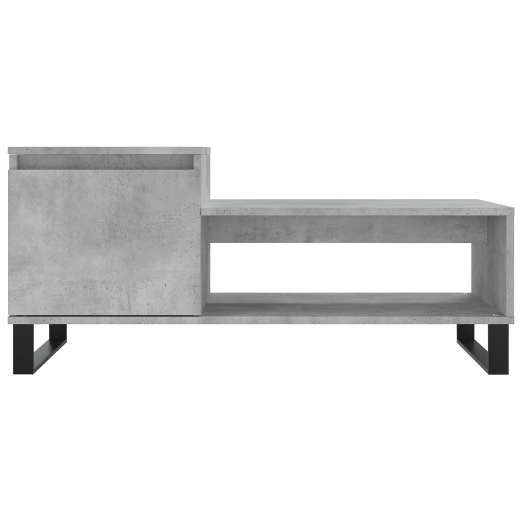 vidaXL Coffee Table Concrete Grey 100x50x45 cm Engineered Wood