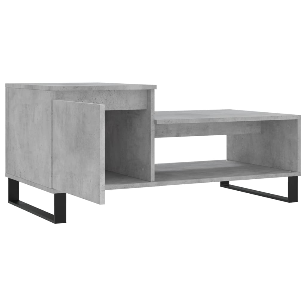 vidaXL Coffee Table Concrete Grey 100x50x45 cm Engineered Wood