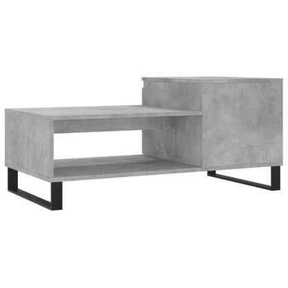 vidaXL Coffee Table Concrete Grey 100x50x45 cm Engineered Wood