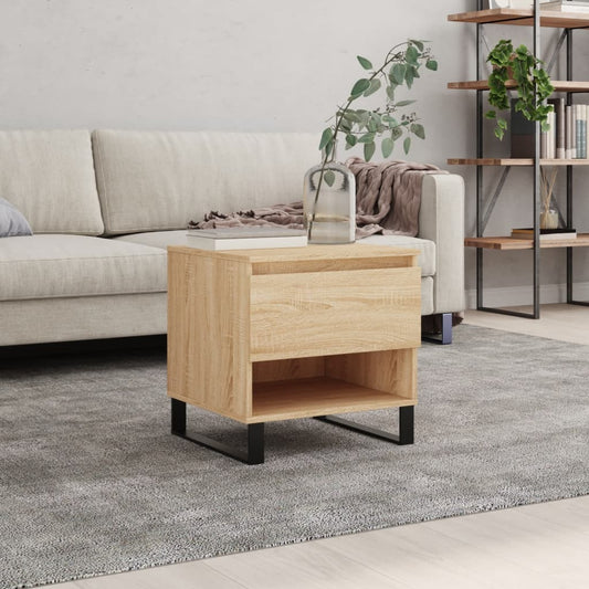 vidaXL Coffee Table Sonoma Oak 50x46x50 cm Engineered Wood