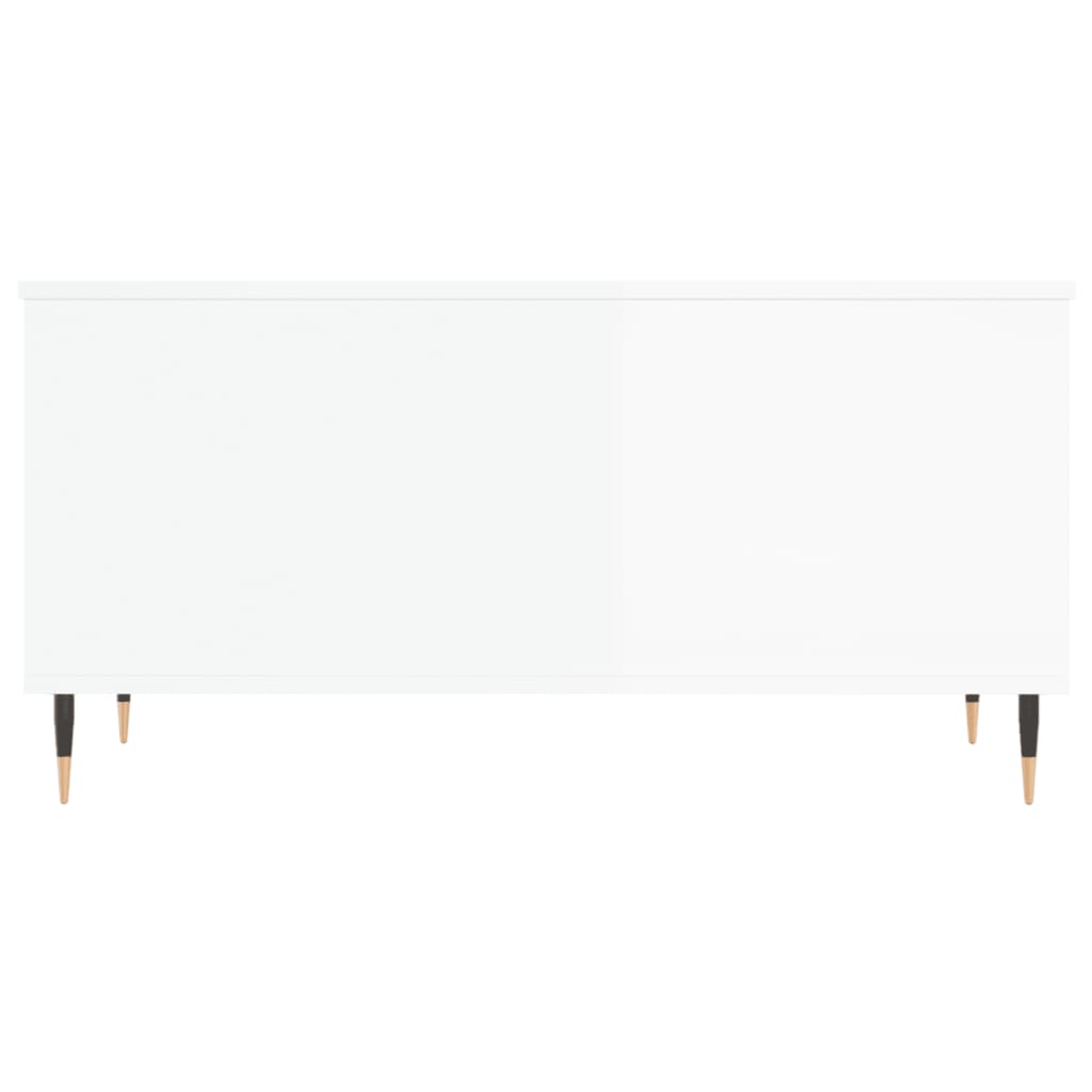 Coffee Table 90x44,5x45 cm Engineered Wood High gloss white