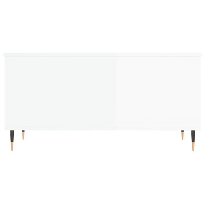 Coffee Table 90x44,5x45 cm Engineered Wood High gloss white