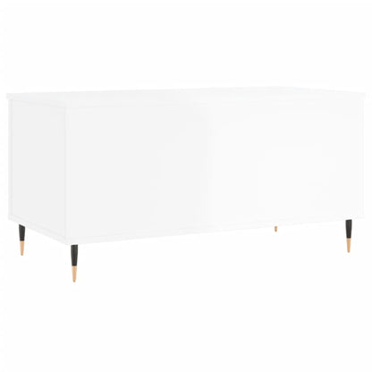 Coffee Table 90x44,5x45 cm Engineered Wood High gloss white