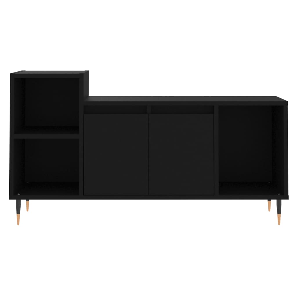 vidaXL TV Cabinet Black 100x35x55 cm Engineered Wood