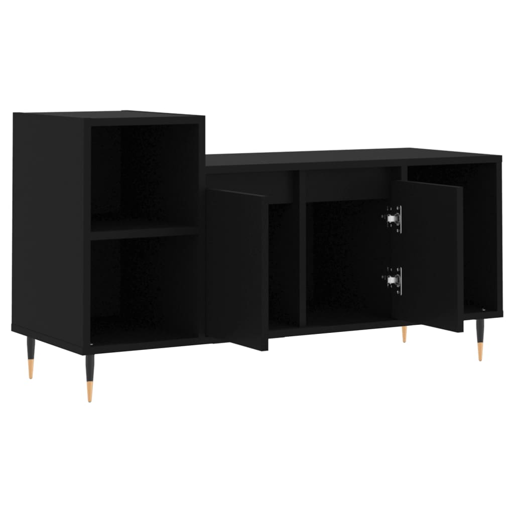 vidaXL TV Cabinet Black 100x35x55 cm Engineered Wood