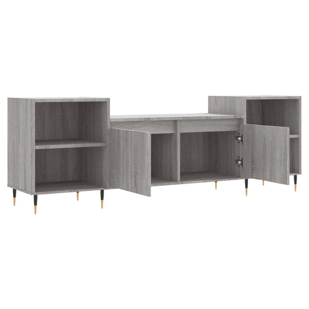 TV Cabinet 160x35x55 cm Engineered Wood Grey sonoma