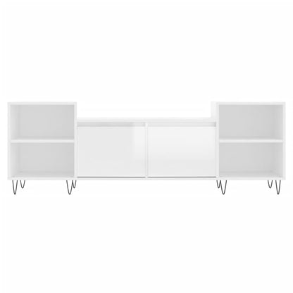 vidaXL TV Cabinet High Gloss White 160x35x55 cm Engineered Wood