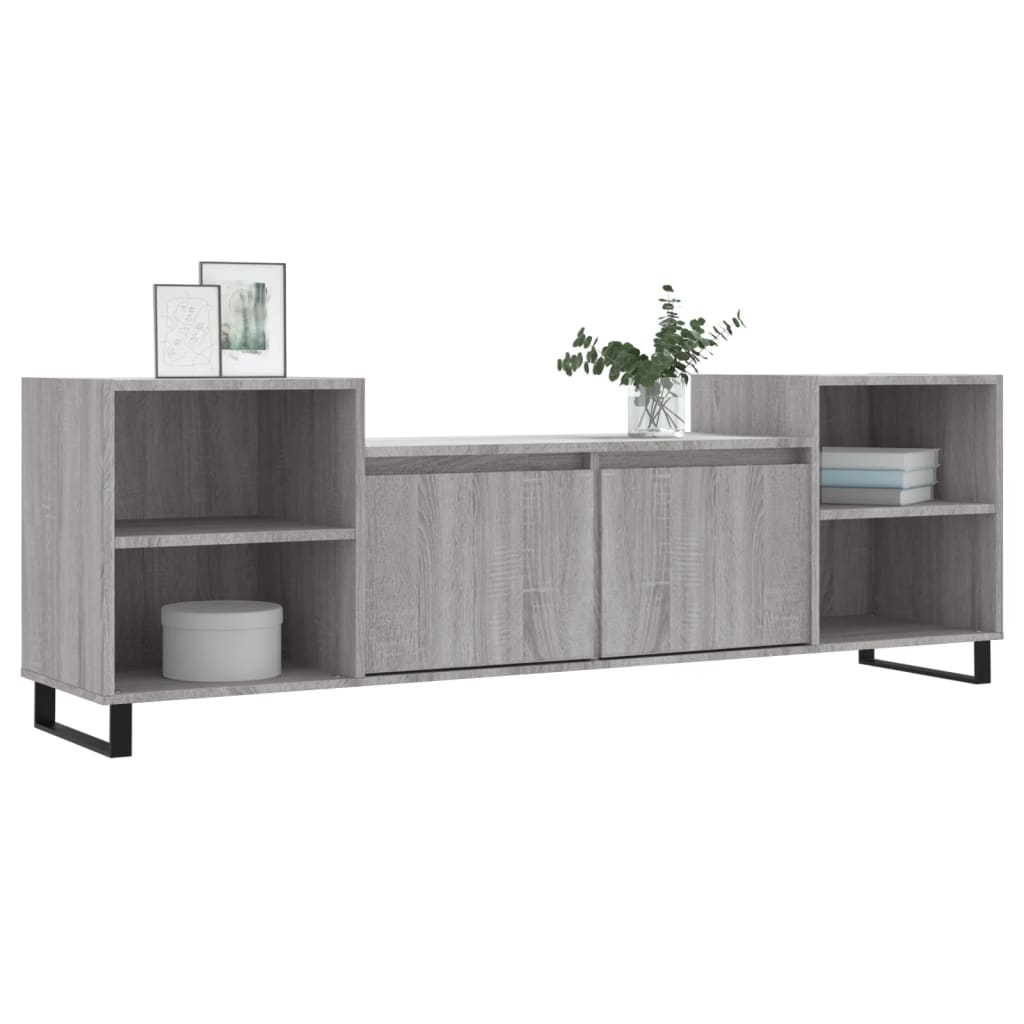 vidaXL TV Cabinet Grey Sonoma 160x35x55 cm Engineered Wood