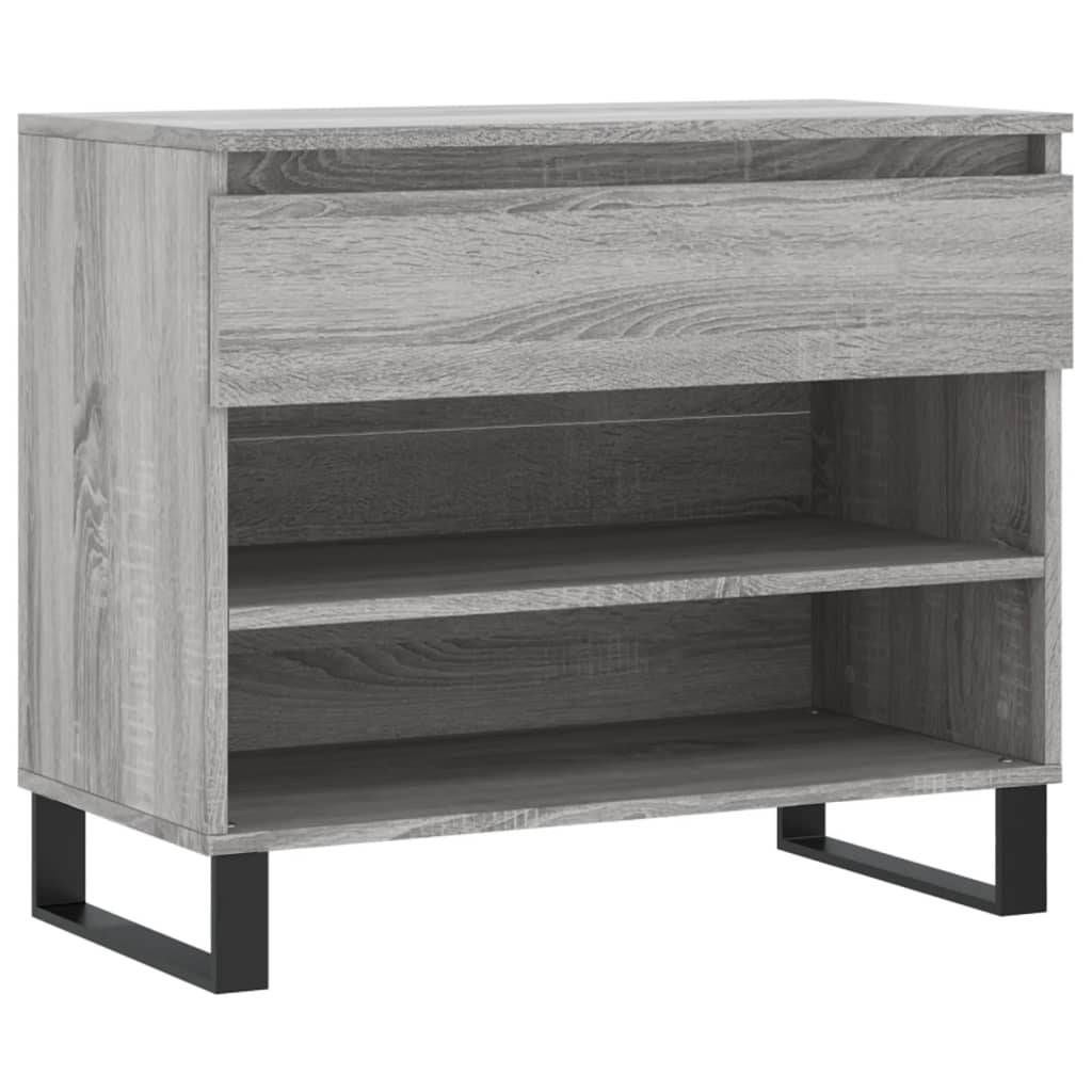 vidaXL Shoe Cabinet Grey Sonoma 70x36x60 cm Engineered Wood