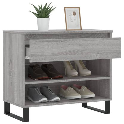 vidaXL Shoe Cabinet Grey Sonoma 70x36x60 cm Engineered Wood