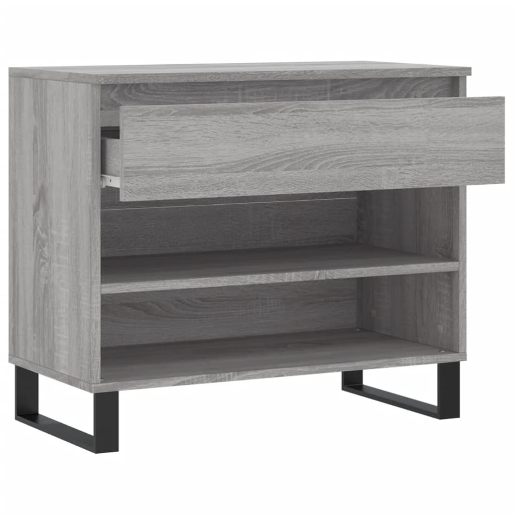 vidaXL Shoe Cabinet Grey Sonoma 70x36x60 cm Engineered Wood