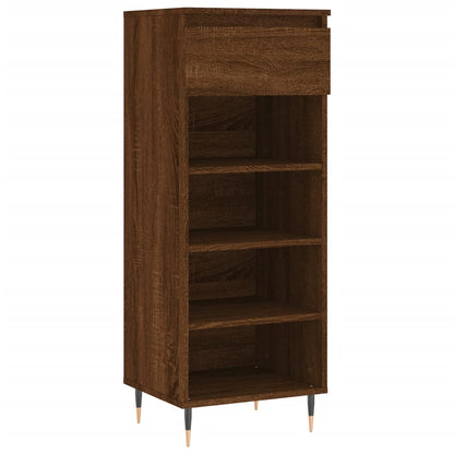 vidaXL Shoe Cabinet Brown Oak 40x36x105 cm Engineered Wood