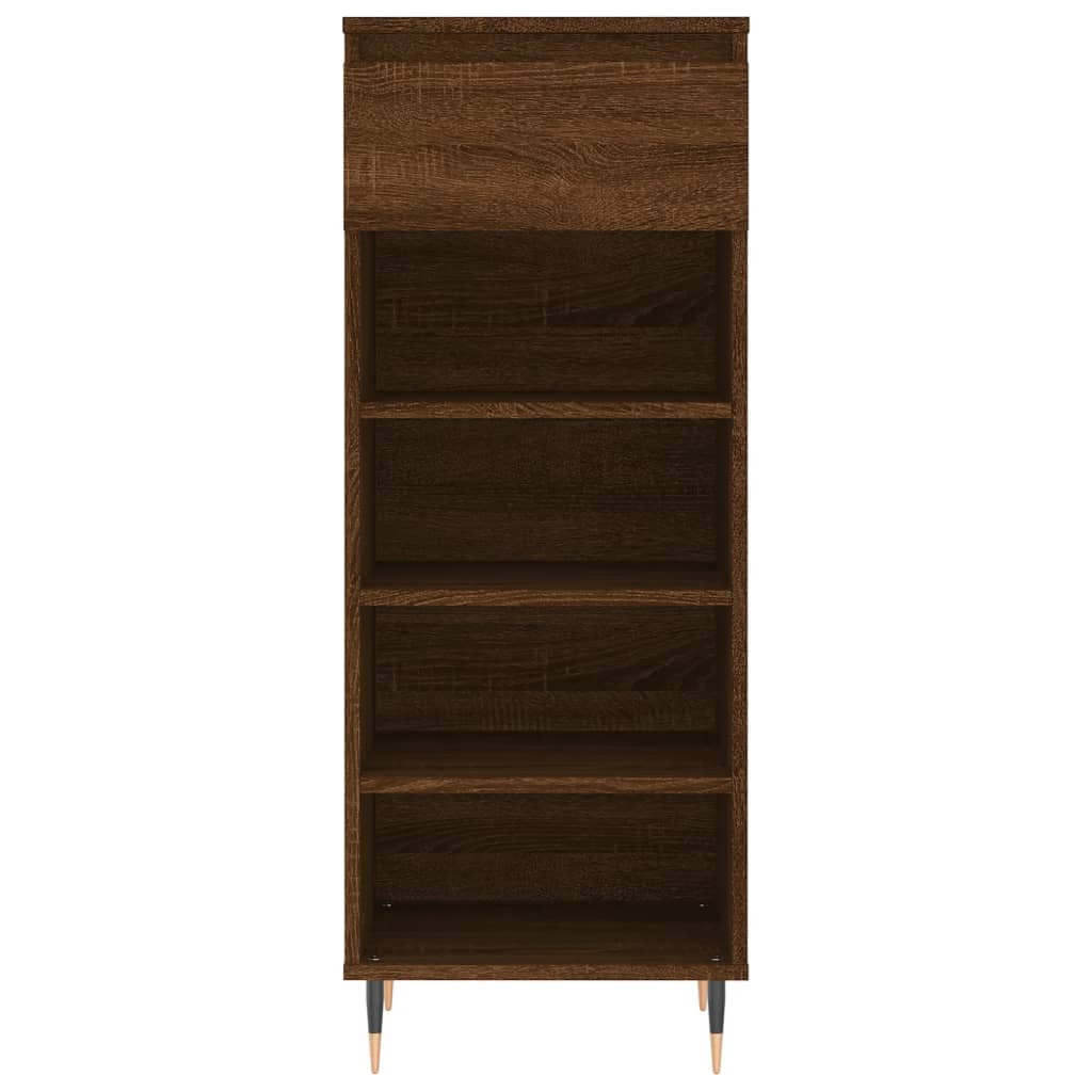 vidaXL Shoe Cabinet Brown Oak 40x36x105 cm Engineered Wood