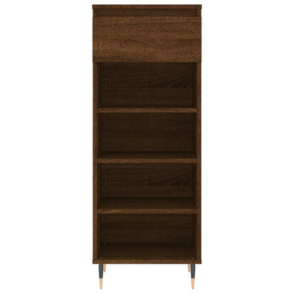 vidaXL Shoe Cabinet Brown Oak 40x36x105 cm Engineered Wood