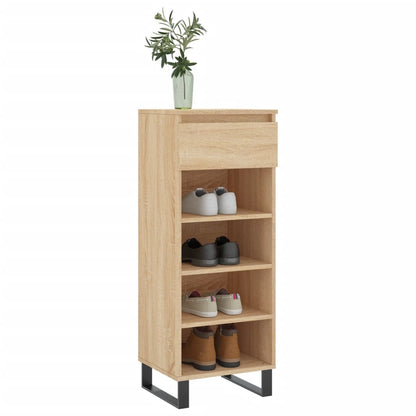 vidaXL Shoe Cabinet Sonoma Oak 40x36x105 cm Engineered Wood