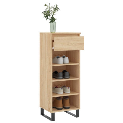 vidaXL Shoe Cabinet Sonoma Oak 40x36x105 cm Engineered Wood