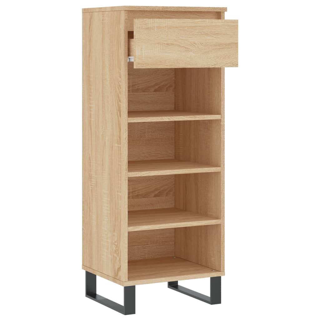 vidaXL Shoe Cabinet Sonoma Oak 40x36x105 cm Engineered Wood