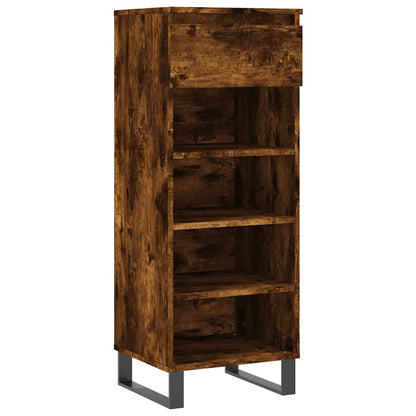 vidaXL Shoe Cabinet Smoked Oak 40x36x105 cm Engineered Wood