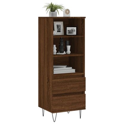 vidaXL Highboard Brown Oak 40x36x110 cm Engineered Wood