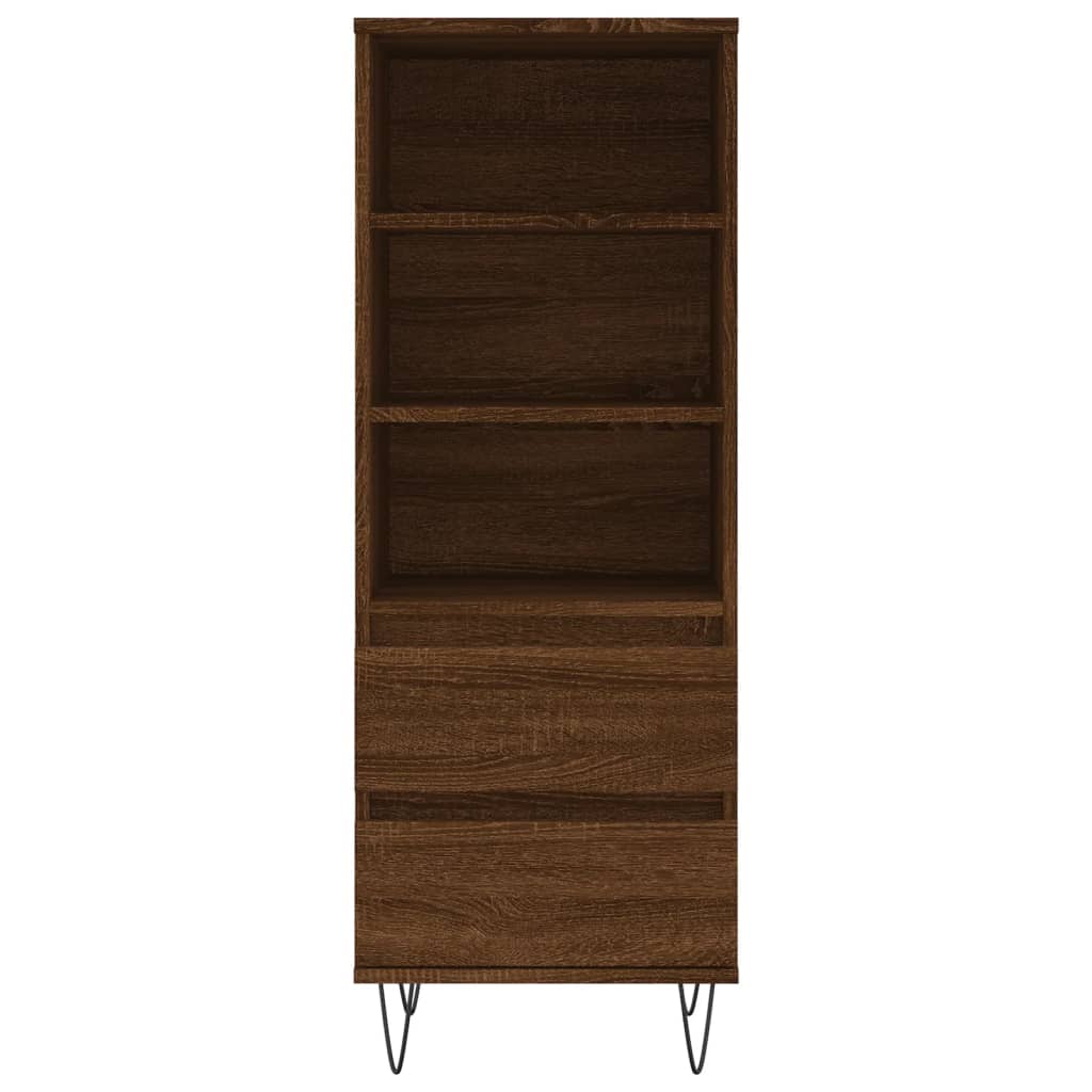 vidaXL Highboard Brown Oak 40x36x110 cm Engineered Wood