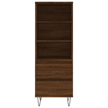 vidaXL Highboard Brown Oak 40x36x110 cm Engineered Wood