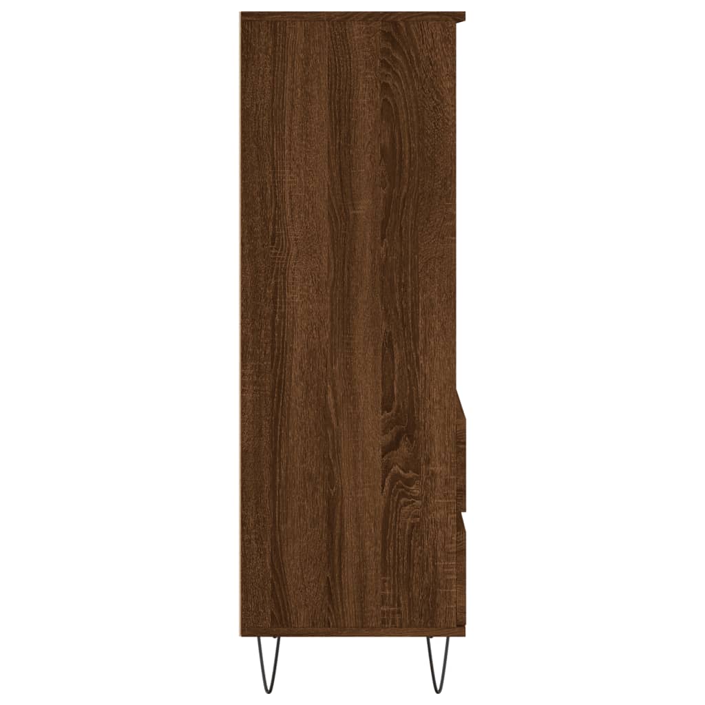 vidaXL Highboard Brown Oak 40x36x110 cm Engineered Wood