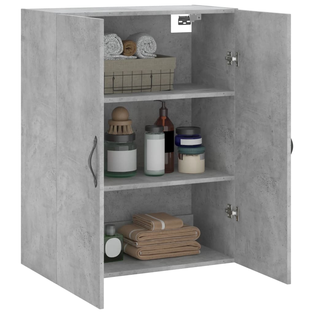 vidaXL Wall Mounted Cabinet Concrete Grey 69.5x34x90 cm Engineered Wood