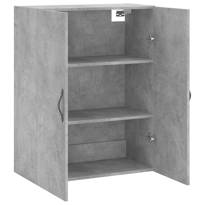 vidaXL Wall Mounted Cabinet Concrete Grey 69.5x34x90 cm Engineered Wood