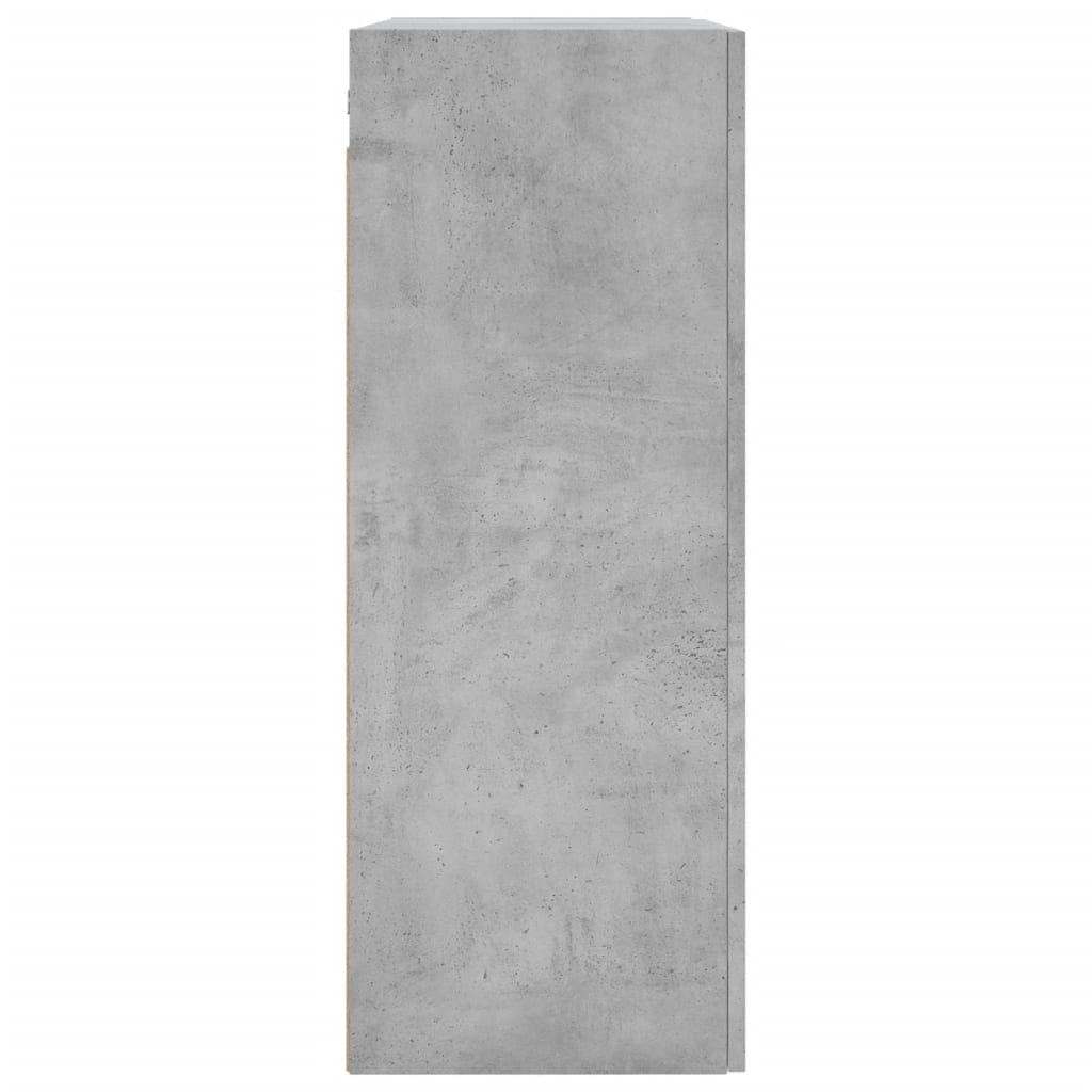 vidaXL Wall Mounted Cabinet Concrete Grey 69.5x34x90 cm Engineered Wood