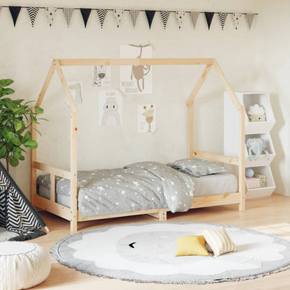 Kids Bed Frame Solid Wood Pine Natural 80 cm 160 cm