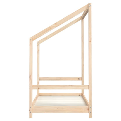 Kids Bed Frame Solid Wood Pine Natural 2 x (80 x 160) cm