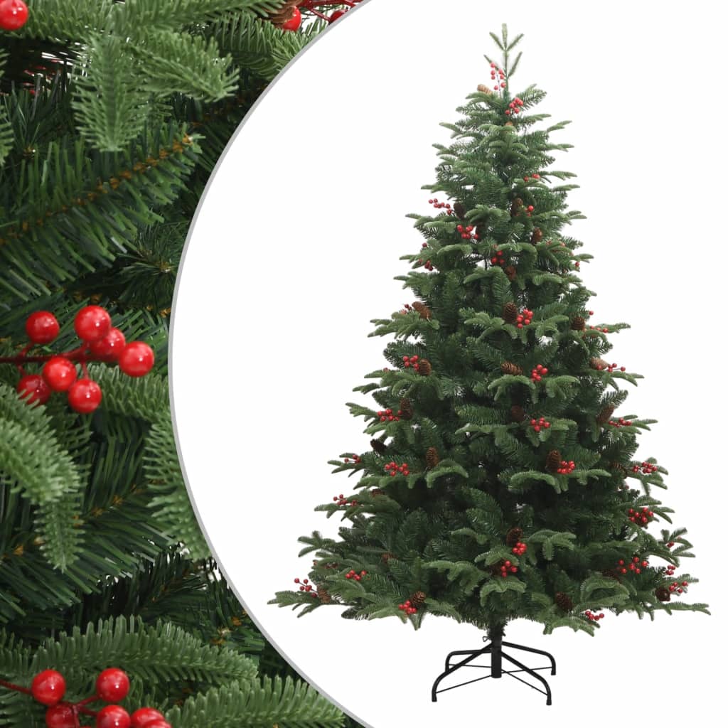 Artificial Christmas Tree with 300 LEDs with Stand Green 210 cm Basic