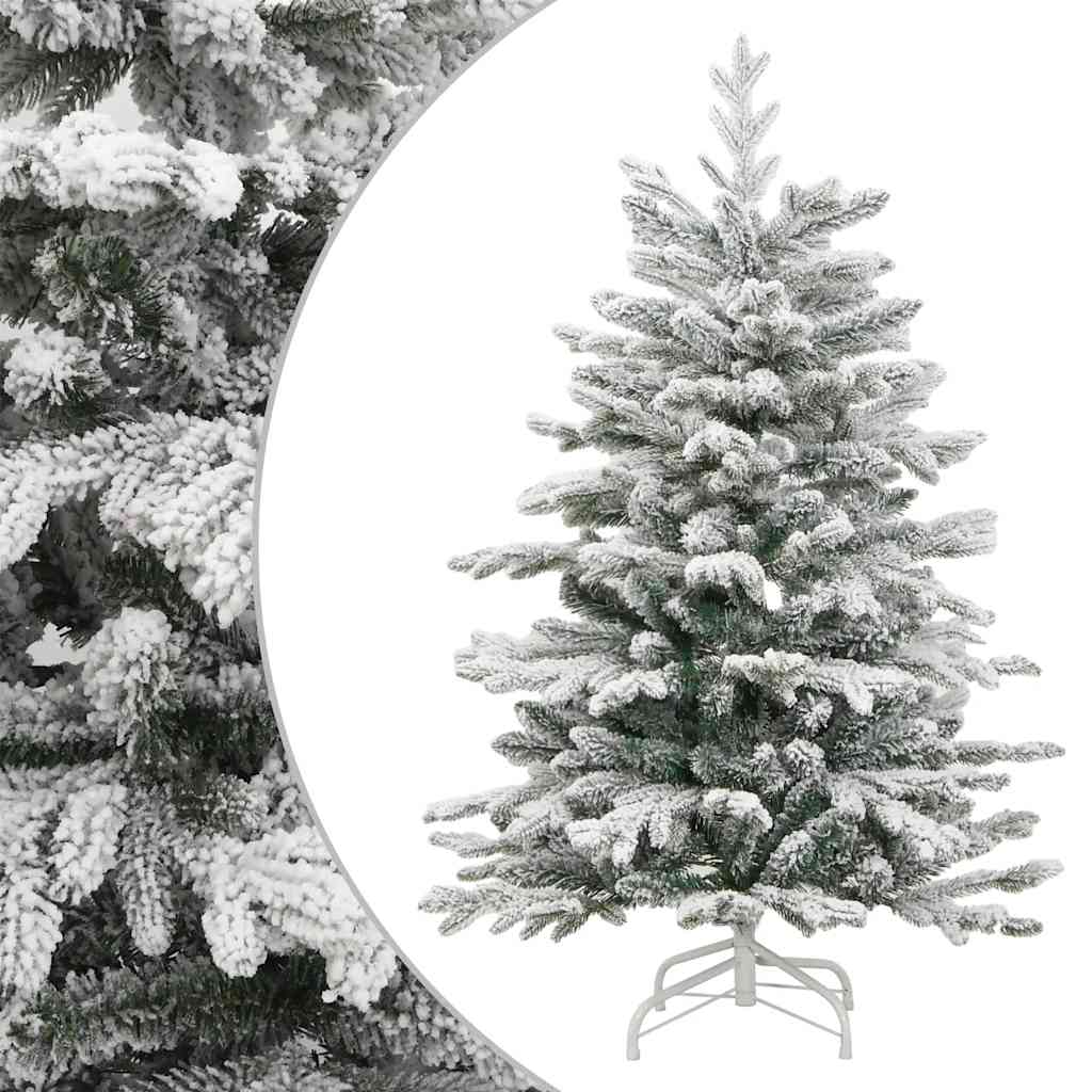 Artificial Hinged Christmas Tree White PE and PVC 210 cm Basic