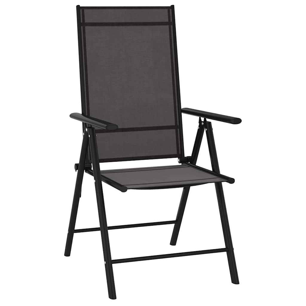 vidaXL 7 Piece Garden Dining Set Black Aluminium 4