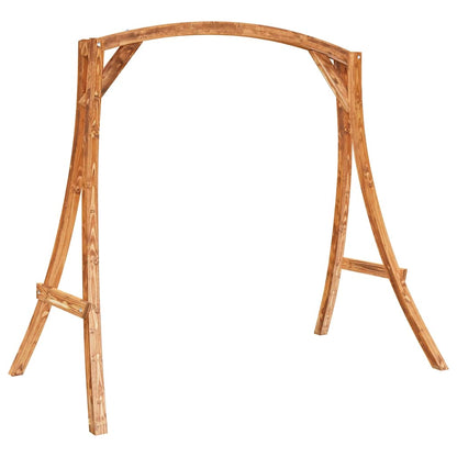 vidaXL Swing Bed Solid Wood Spruce with Teak Finish 4