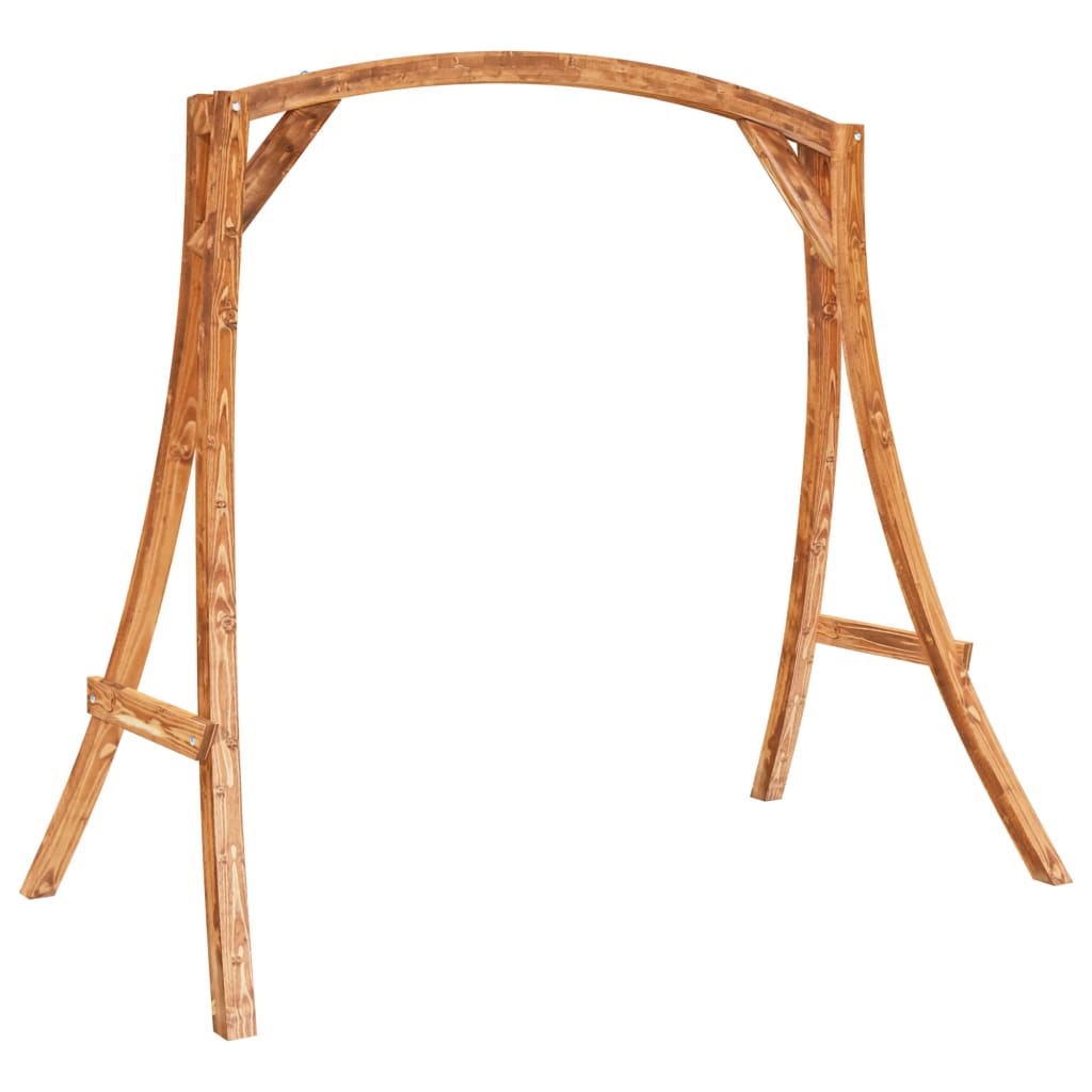 vidaXL Swing Bench Solid Wood Spruce with Teak Finish 4